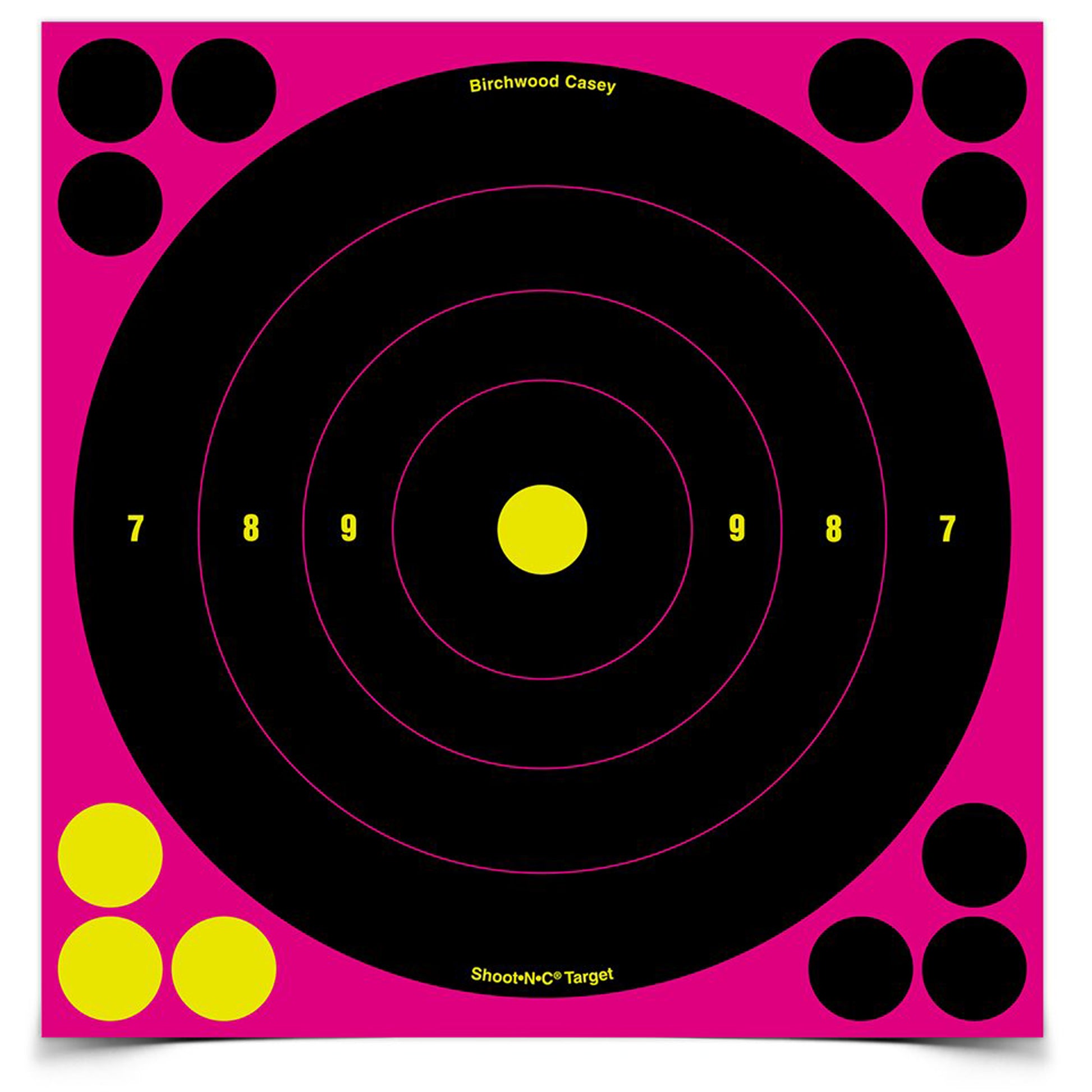 Birchwood Casey Shoot-N-C Target Bullseye 8" 6 Targets Pink BC-34808 - California Shooting Supplies