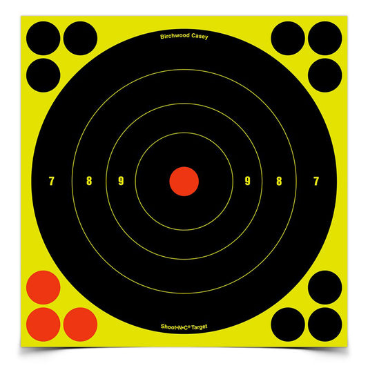 Birchwood Casey Shoot-N-C Target Round Bullseye 8" 30 Targets BC-34825 - California Shooting Supplies