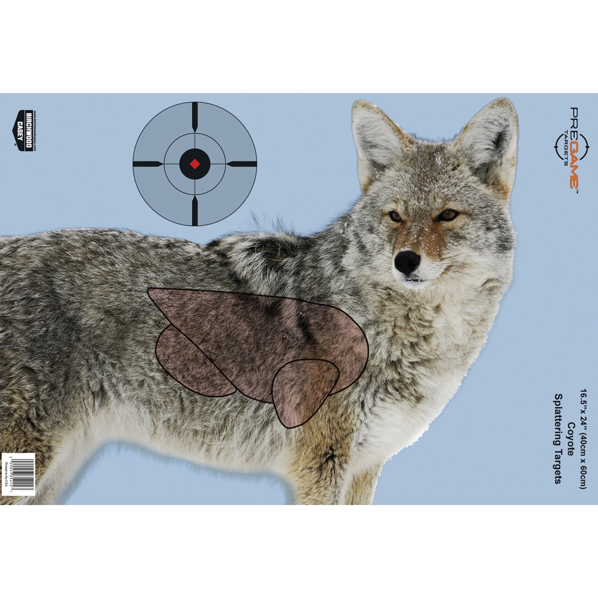 Birchwood Casey Pregame Target W Visible Vitals Coyote 16x24 3 Targets BC-35405 - California Shooting Supplies