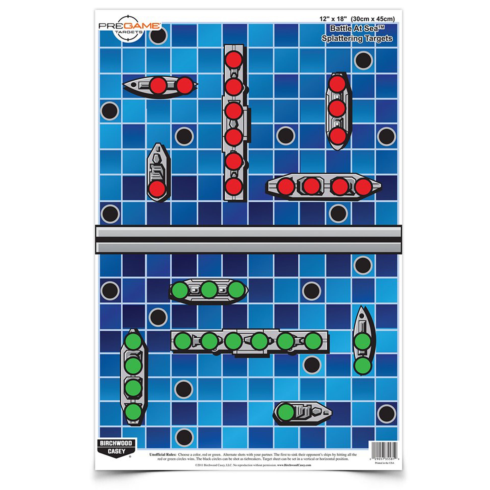 Birchwood Casey Pregame Target Battle at Sea 12x18 8 Targets BC-35560 - California Shooting Supplies