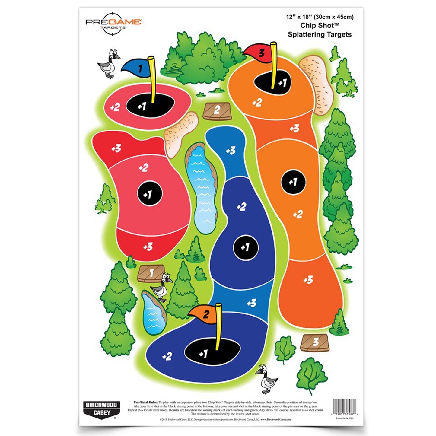 Birchwood Casey Pregame Target Chip Shot 12x18 8 Targets BC-35566 - California Shooting Supplies