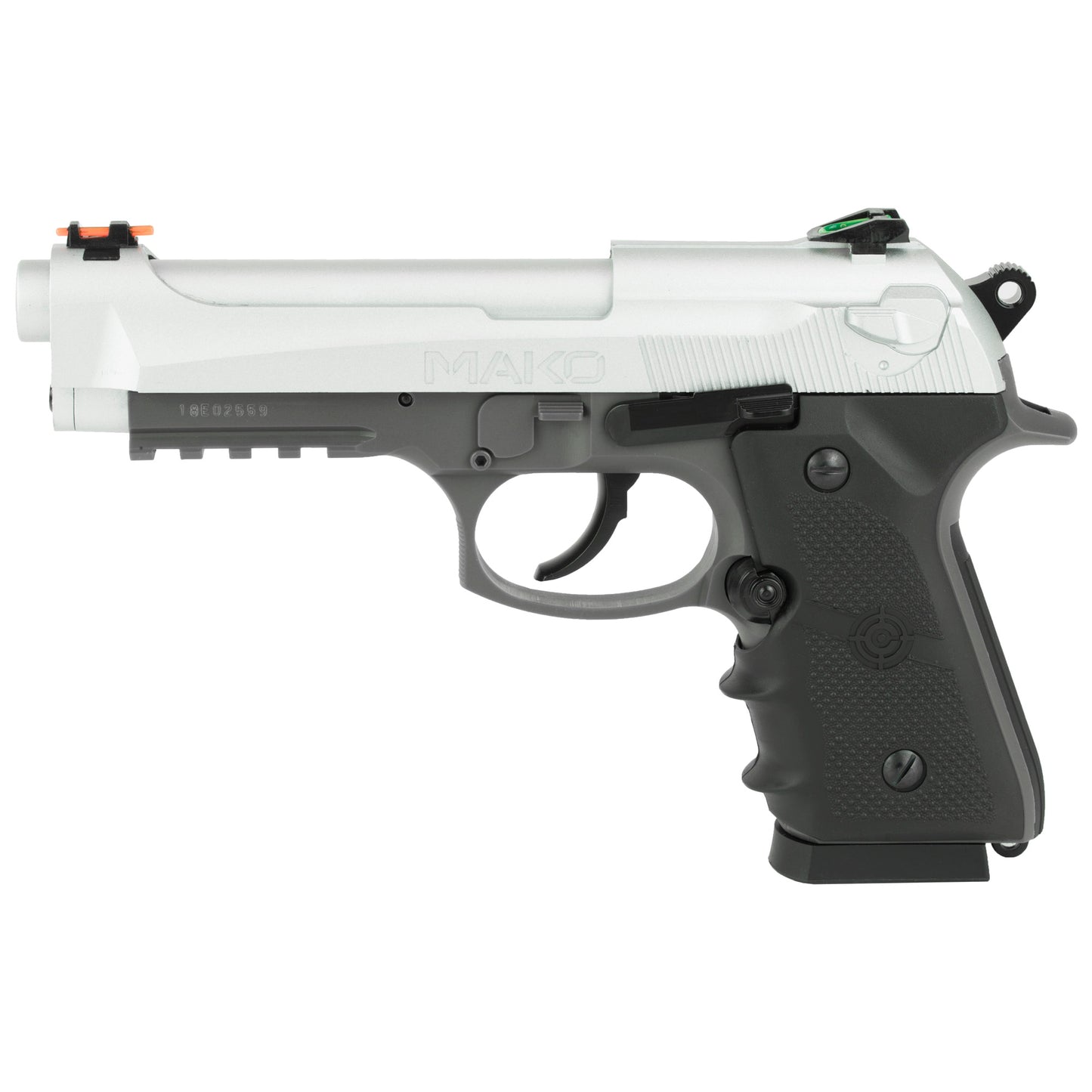 Crosman Mako CO2 w/ Blowback BB Pistol Silver Metal 20 Rd 450 FPS CM9B - California Shooting Supplies