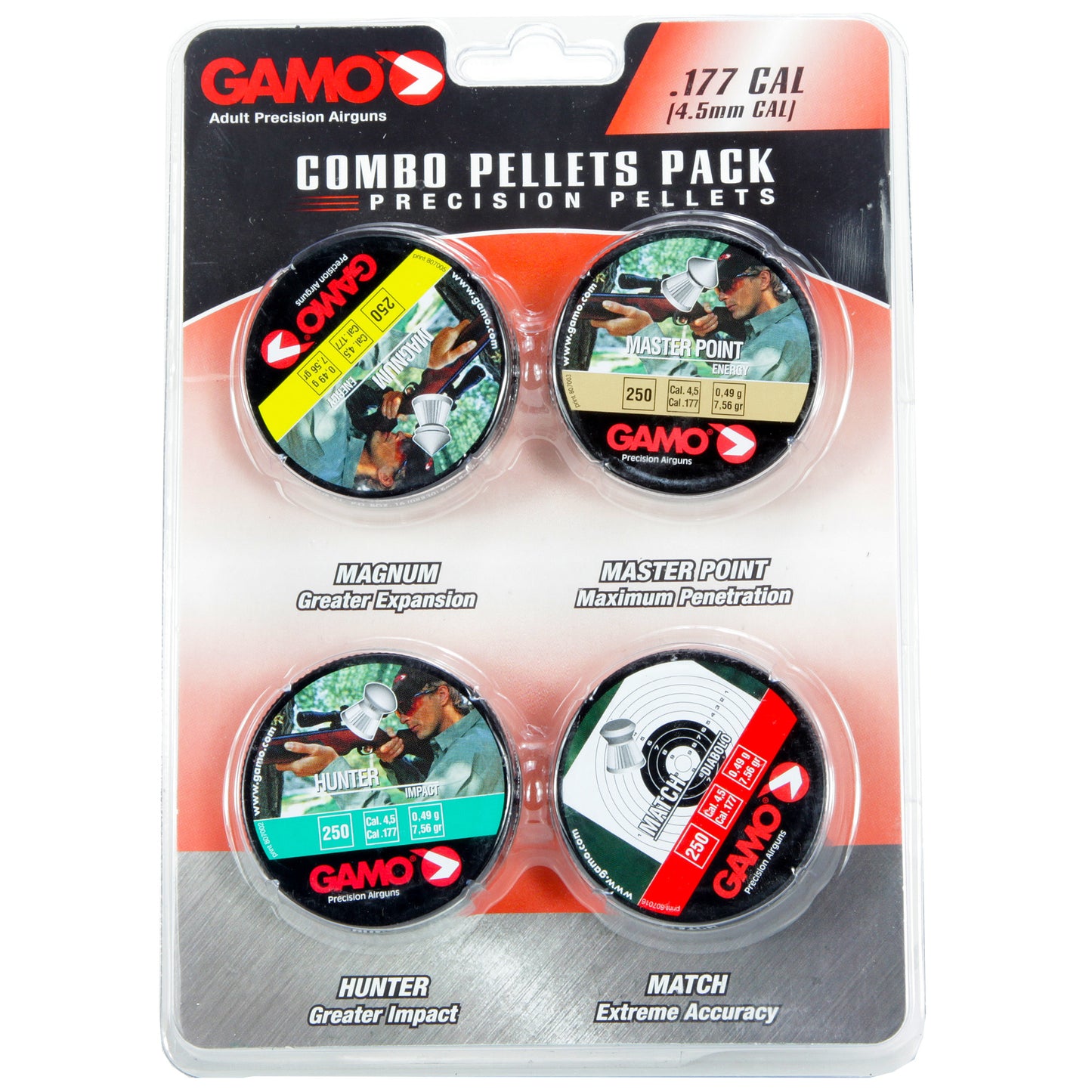 Gamo Combo Pack Precision Pellets .177 Pellets Blister Card 1000 Pack 632092954 - California Shooting Supplies