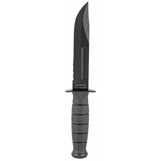 KABAR Short 5" Fixed Blade Combo Edge Black Kraton G Sheath 1257 - California Shooting Supplies