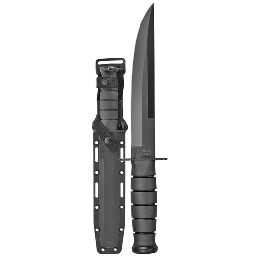 KABAR Modified Tanto 8" Fixed Blade Knife Plain Edge Black Finish W Sheath 1266 - California Shooting Supplies