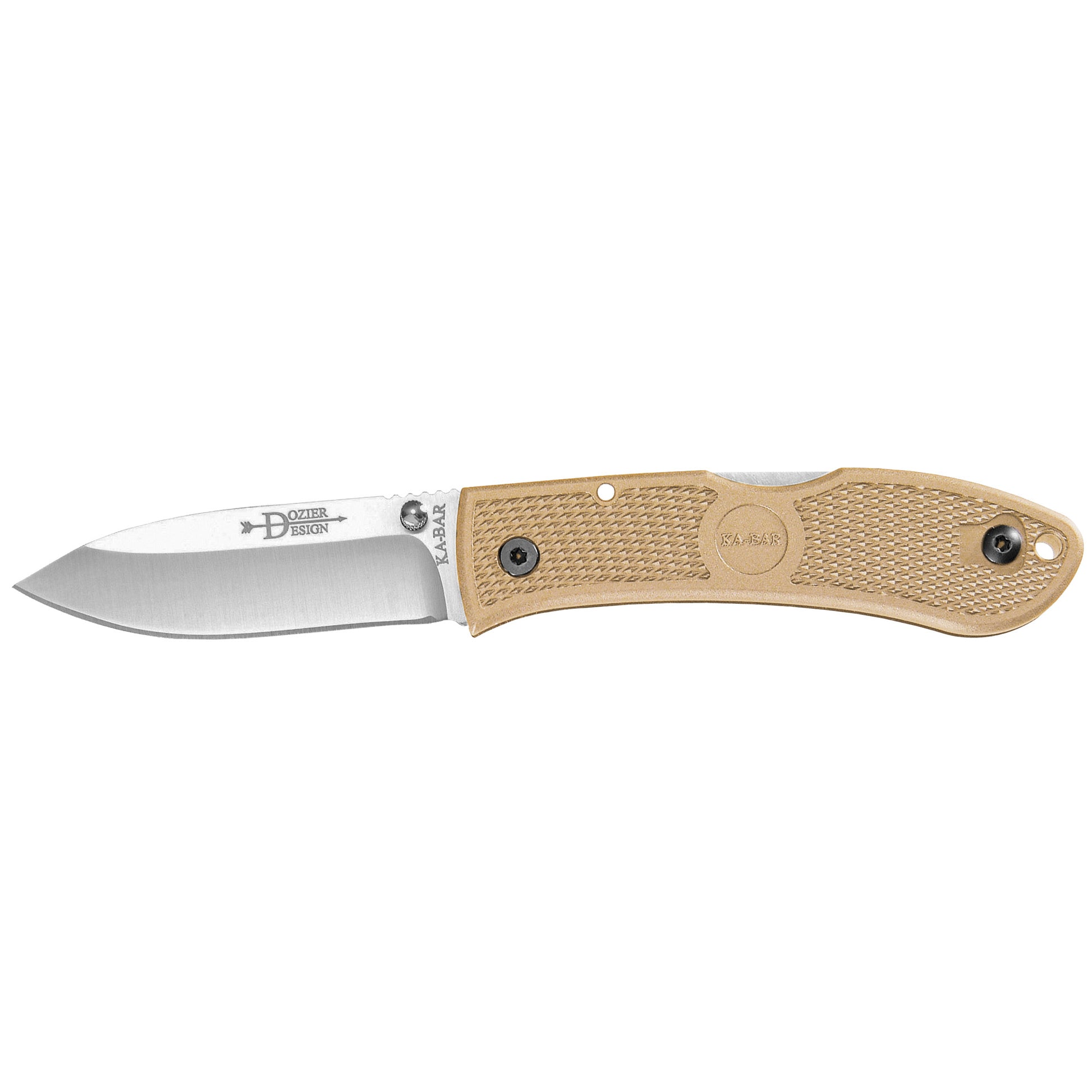 KABAR Dozier Hunter Folding Knife 3" Blade 7" Plain Edge Coyote Brown 4062CB - California Shooting Supplies