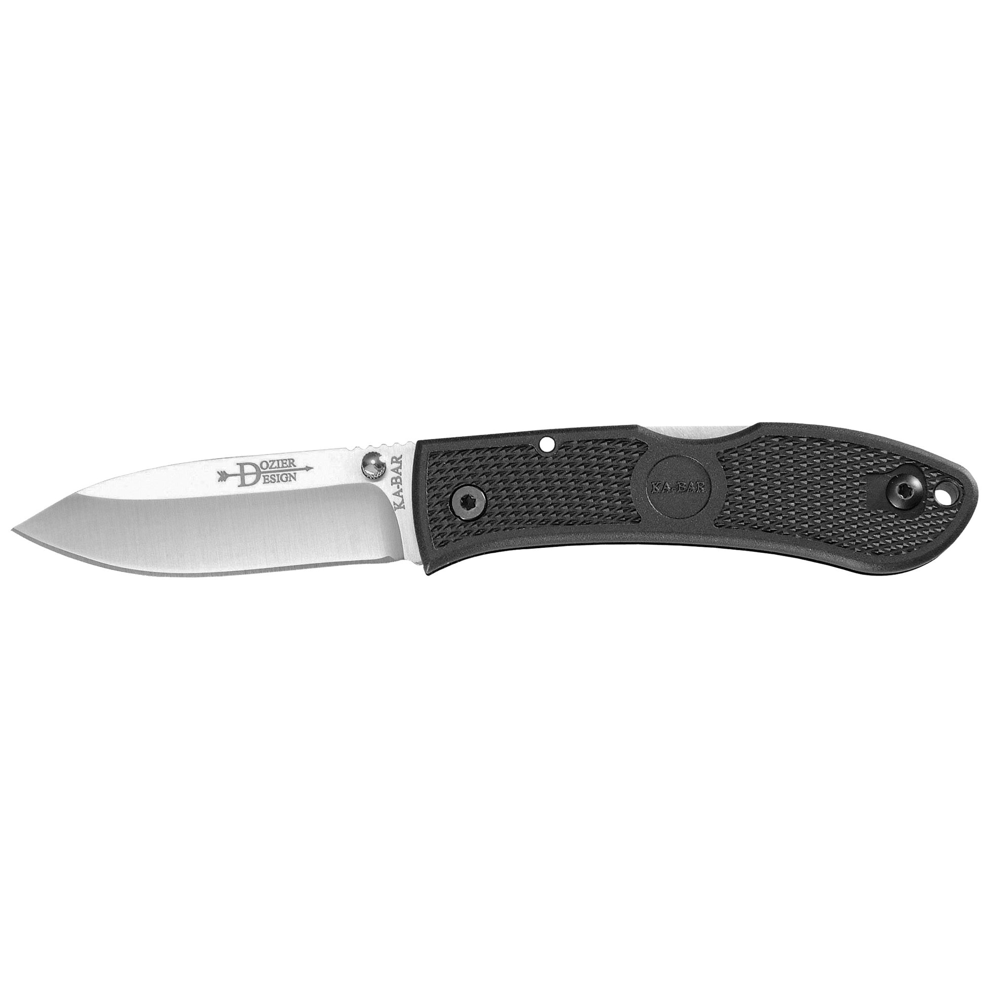 KABAR Dozier Hunter Folding Knife 3" Blade 7" Steel Plain Edge Black 4062 - California Shooting Supplies