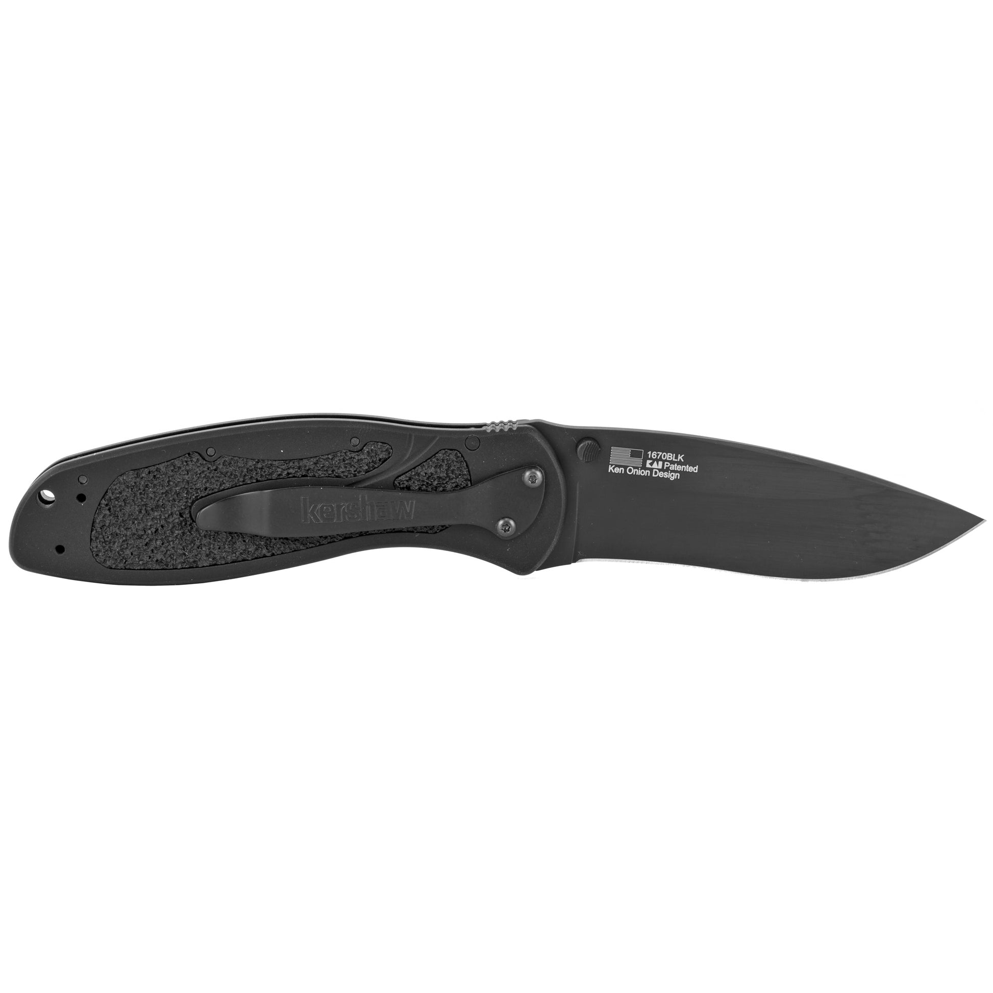 Kershaw Blur 3.4" Folding Knife Plain Edge Black Anodized 1670BLK - California Shooting Supplies