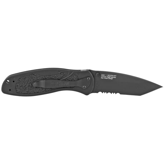 Kershaw Blur Tanto 3.4" Assisted Folding Knife Serrated Edge Anodized 1670TBLKST - California Shooting Supplies