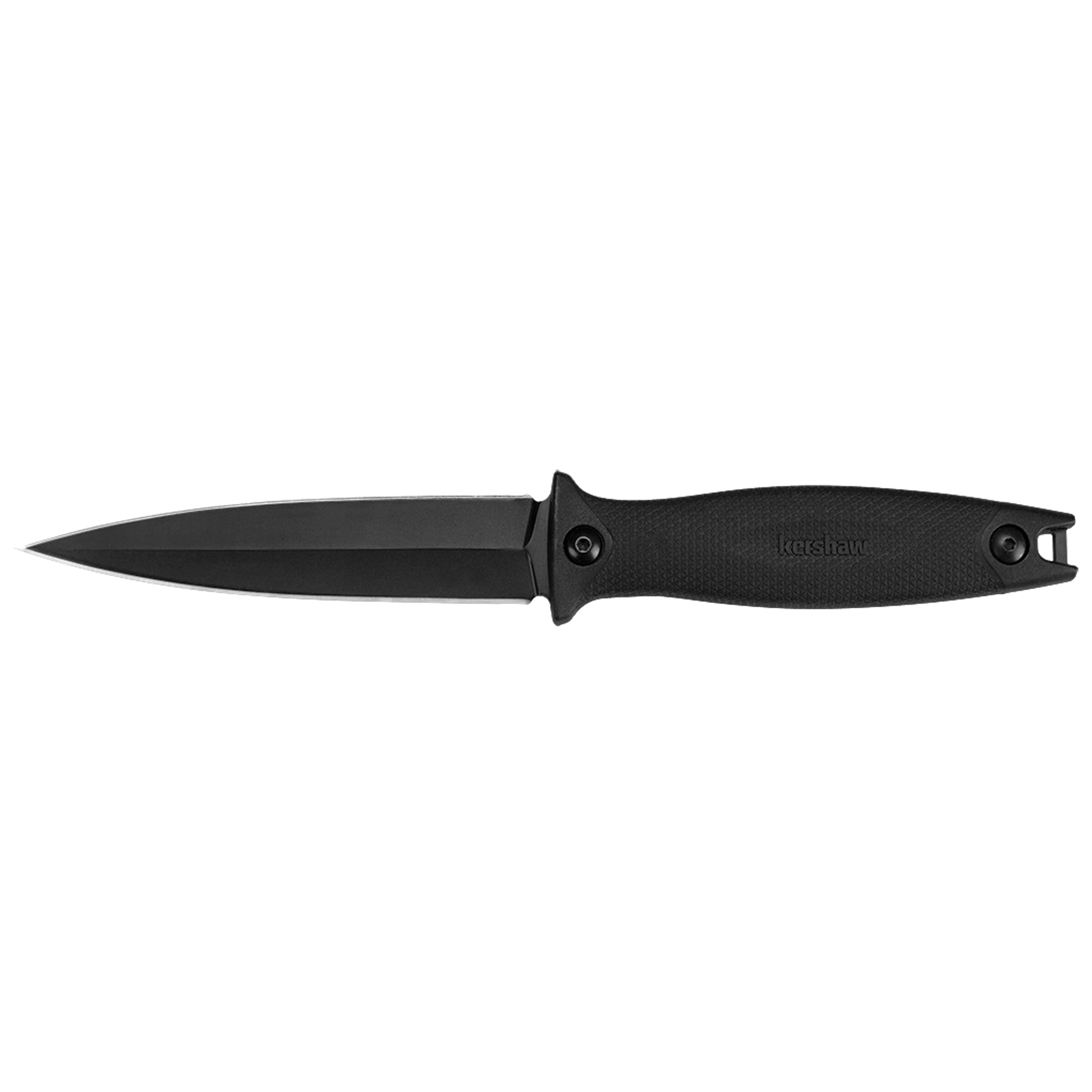 Kershaw Secret Agent 4.4" Fixed Blade Knife Plain Edge Black-Oxide 4007 - California Shooting Supplies