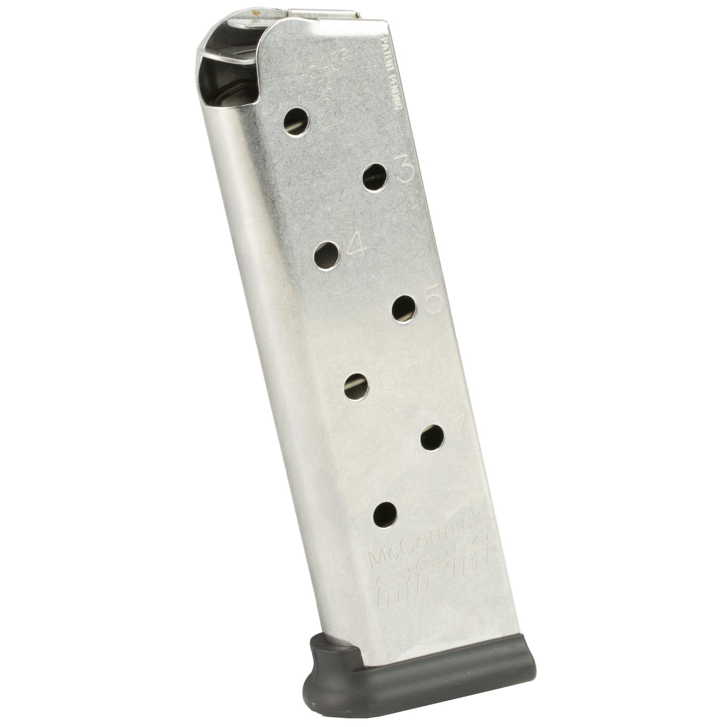 CMC Products Railed Power Mag 45 ACP 8 Rounds Fits 1911 Stainless M-RPM-45FS8 - California Shooting Supplies