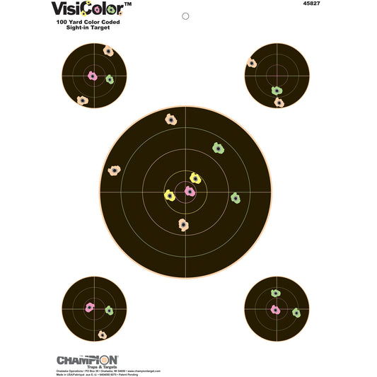 Champion Traps & Targets VisiColor Target 8" Sight-In 10 Pack 45827 - California Shooting Supplies