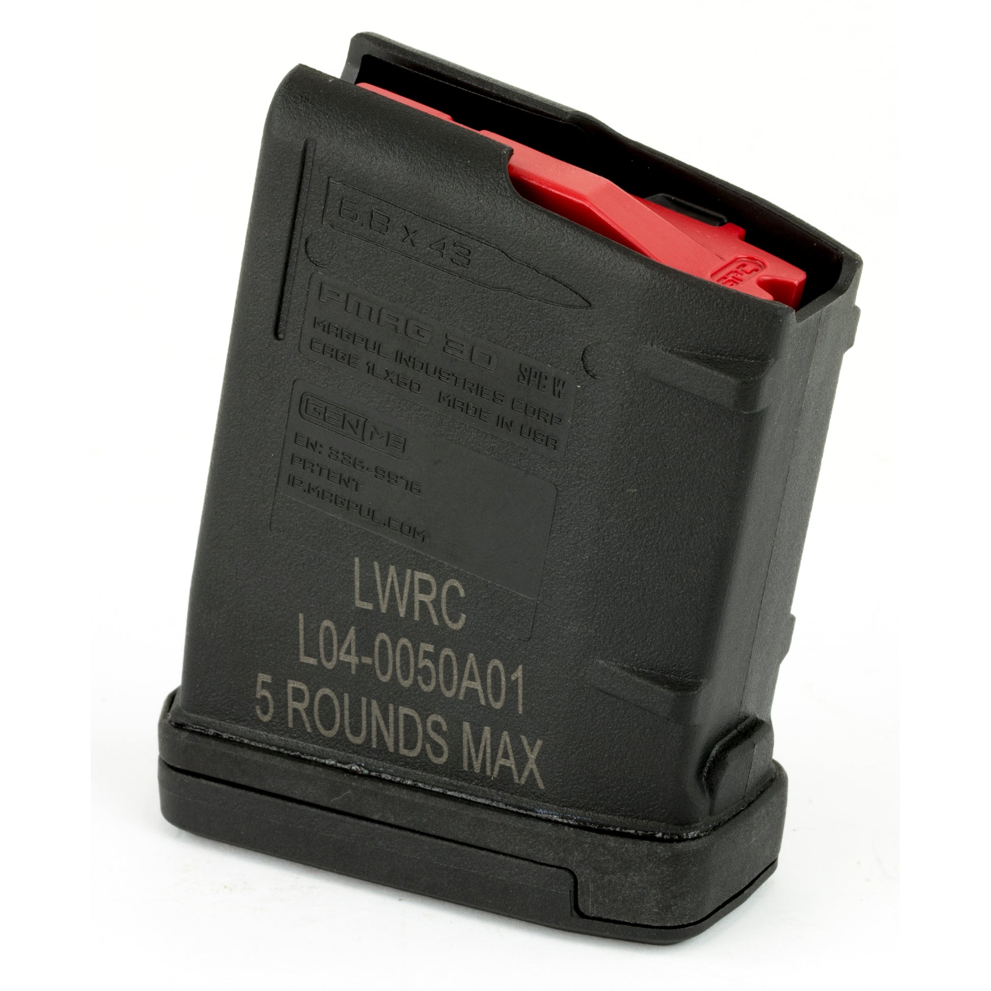 LWRC Magazine 6.8SPC 5 Rounds Fits LWRC 6.8SPC Only Polymer Black 200-0123A02 - California Shooting Supplies