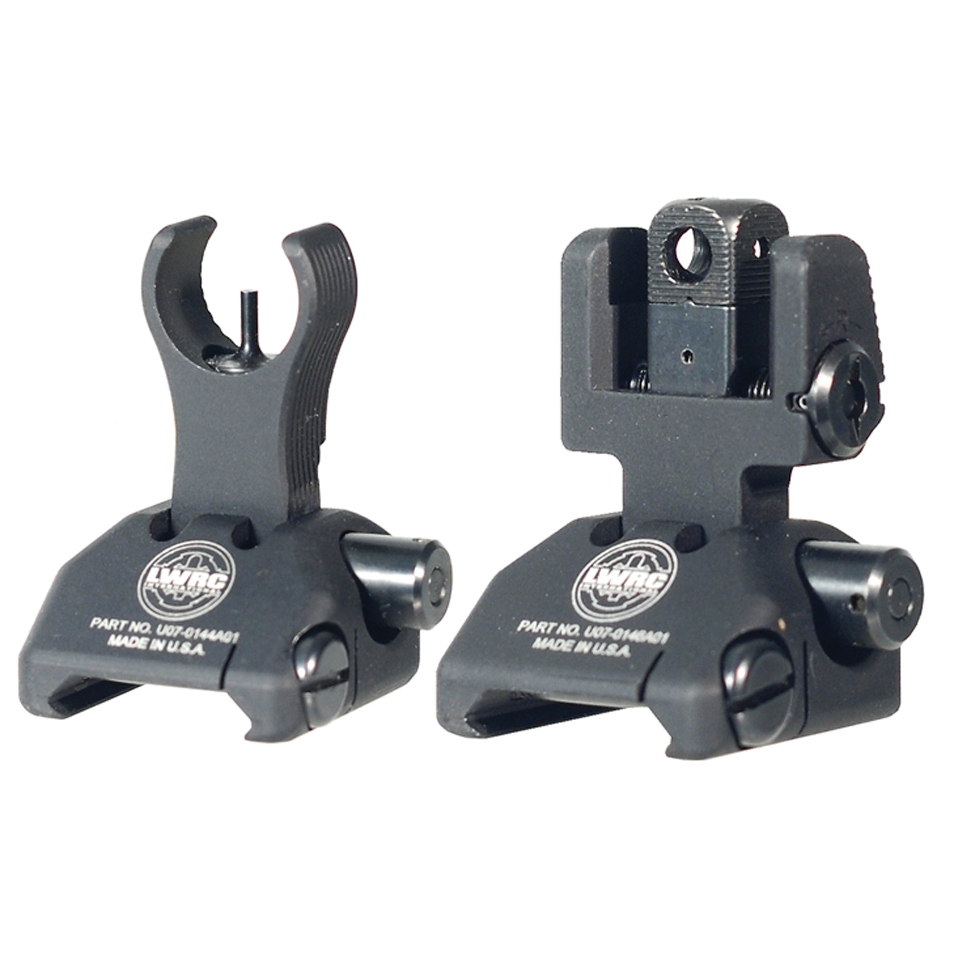 LWRC Skirmish Sights Front and Rear Sights Picatinny Black 200-0065A01 - California Shooting Supplies