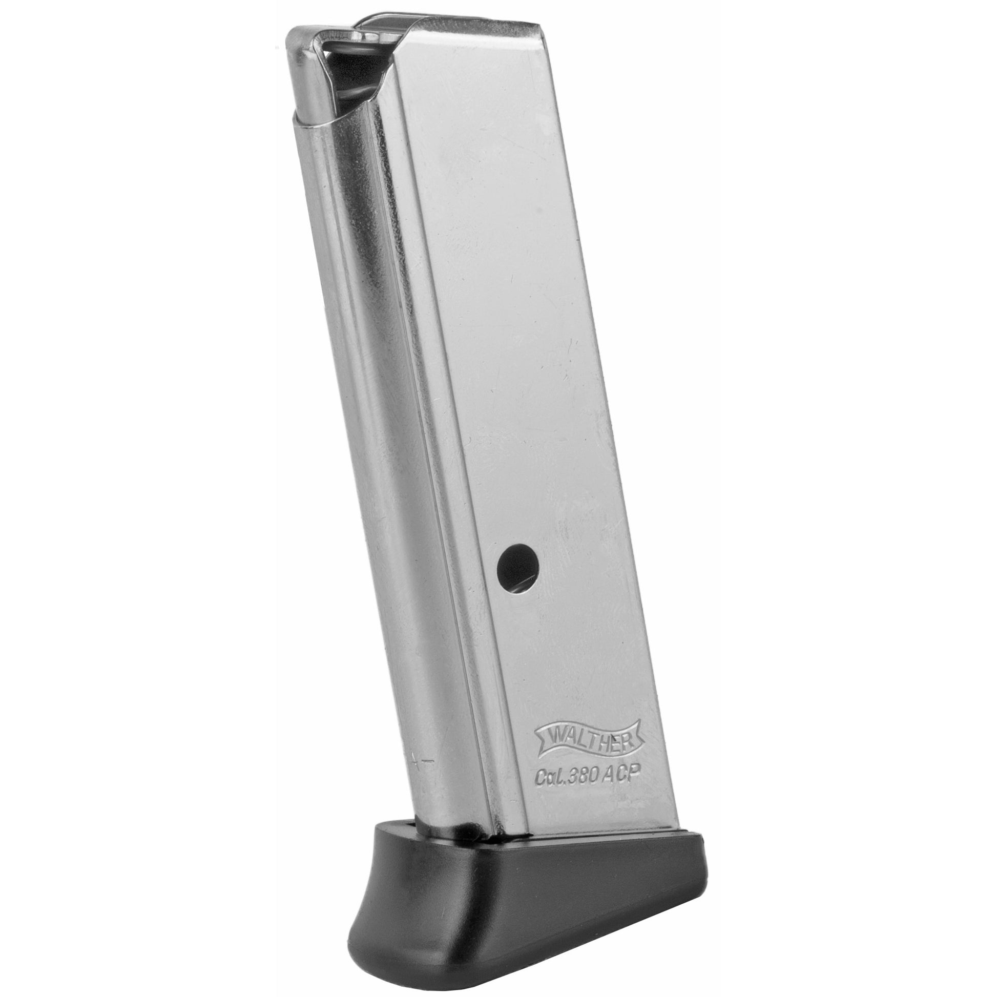 Walther Magazine 380ACP 6 Rounds Fits PPK w Finger Rest Nickel Finish 2246010 - California Shooting Supplies