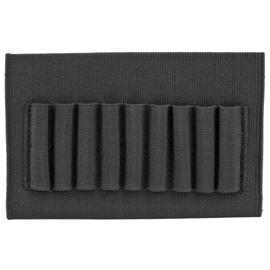 Uncle Mike's Buttstock Shell Holder For Rifle holds 9 Open Style Black 88481 - California Shooting Supplies