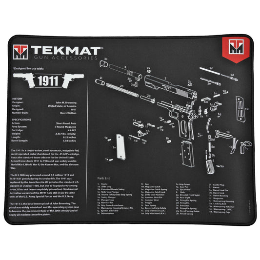 TekMat 1911 Ultra Premium Gun Cleaning Mat 15x20 Microfiber TekTowel TEKR20-1911 - California Shooting Supplies