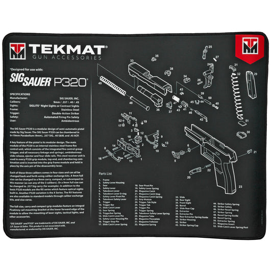 TekMat Sig P320 Ultra Premium Gun Cleaning Mat 15x20 Microfiber TEK-R20-SIGP320 - California Shooting Supplies