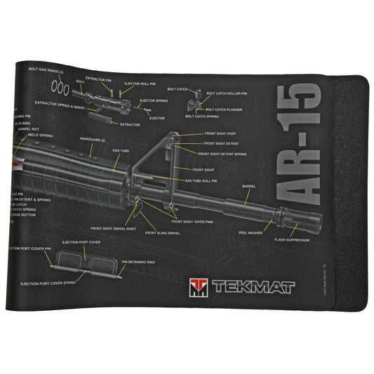 TekMat AR-15 Cutaway Mat 12x36 With Microfiber TekTowel TEK-R36-AR15-CA - California Shooting Supplies