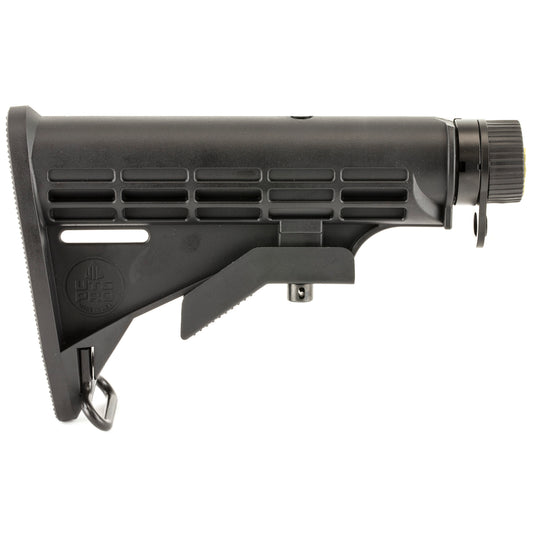 Leapers Inc UTG Model 4 6-Position Mil-Spec Stock w/Buffer Assembly Black RBU6BM - California Shooting Supplies