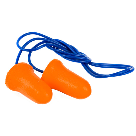 Walkers Corded Foam Ear Plug Orange  50 count 2 Plug Pairs GWP-CORDPLGBKT - California Shooting Supplies