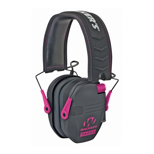 Walker's Razor Electronic Earmuff Black/Pink 1 Pair GWP-RSEM-PNK - California Shooting Supplies