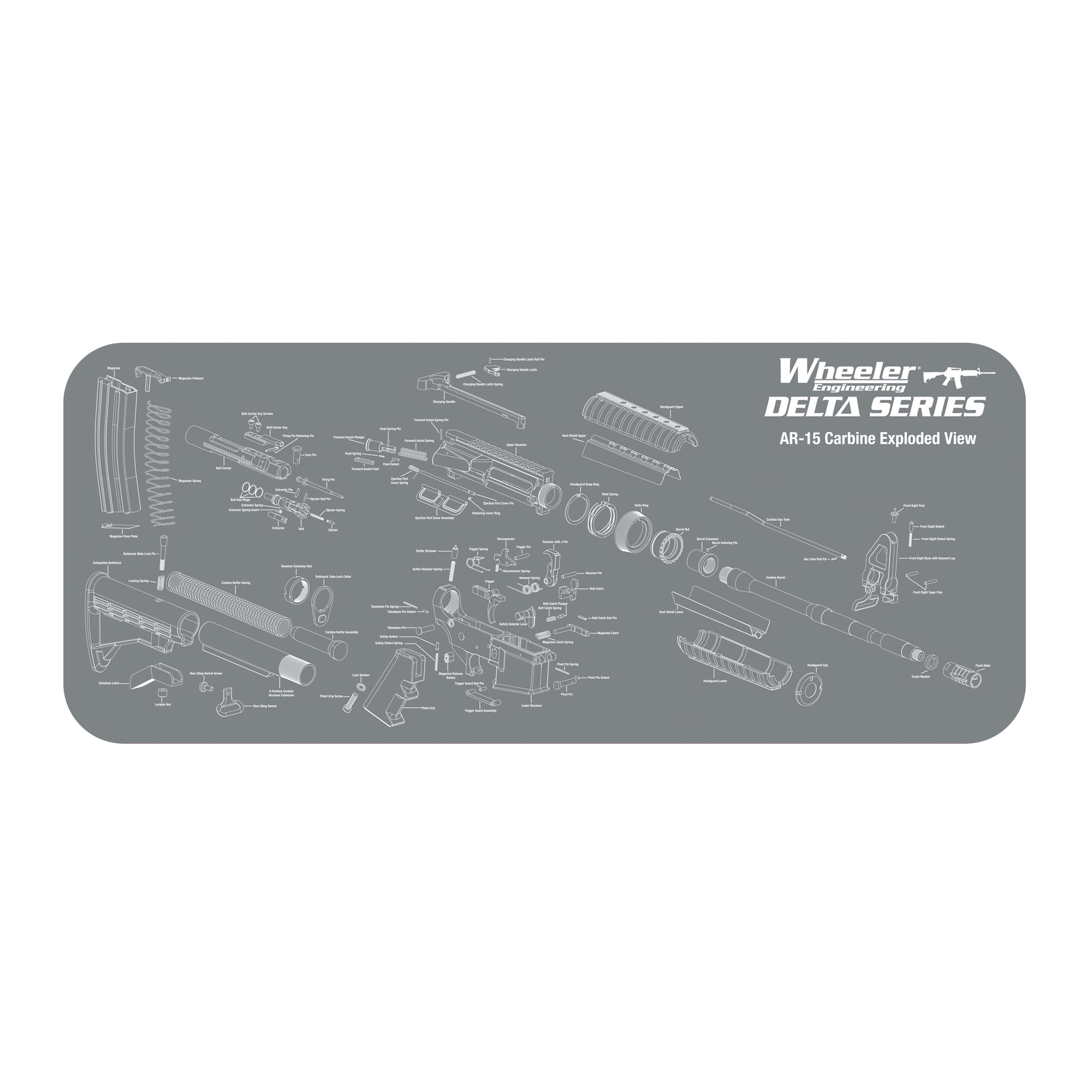 Wheeler Maintenance Mat 47x20 For AR-15 Black 156824 - California Shooting Supplies