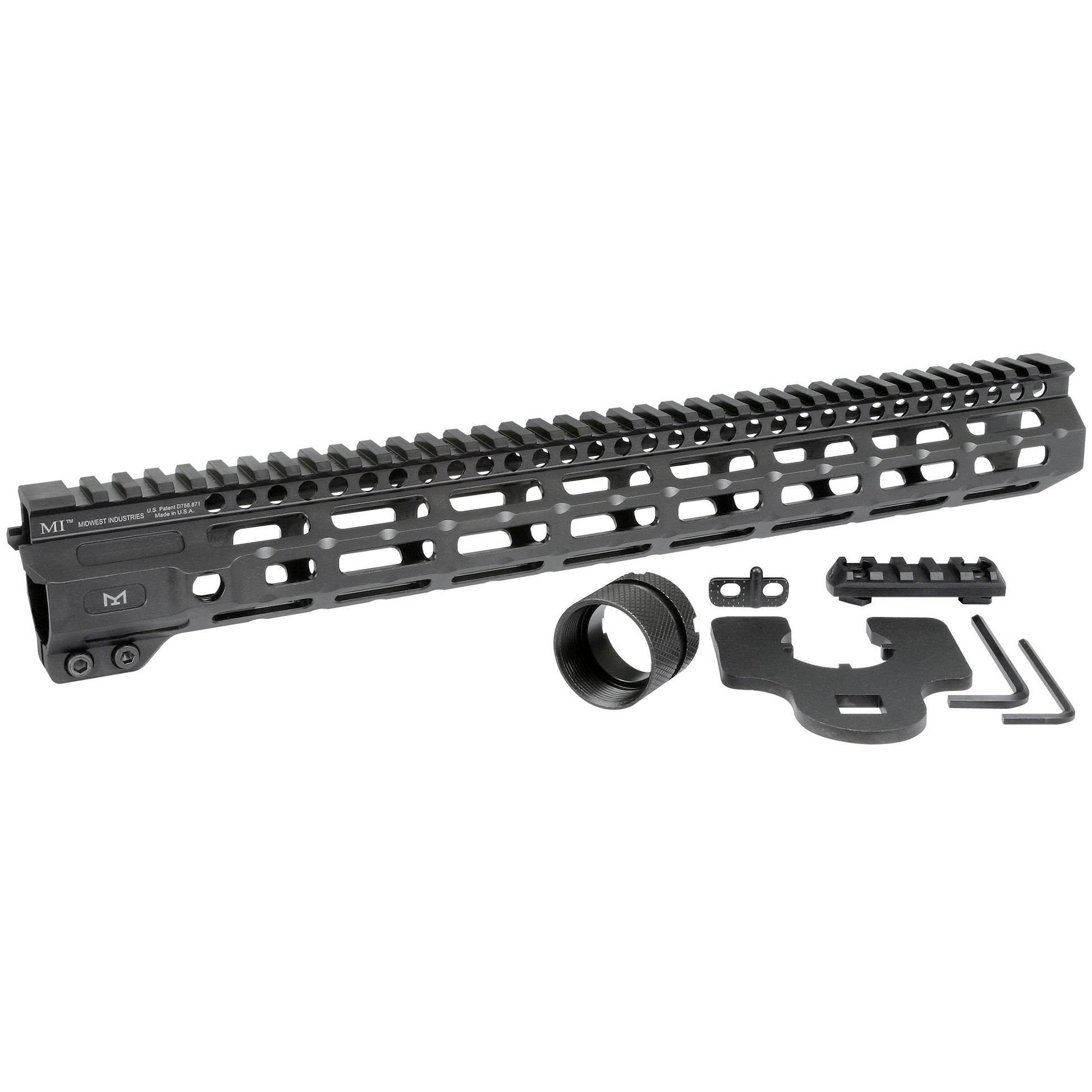 Midwest Industries Combat Rail M-LOK Handguard Fits Rifles 15" Black MI-CRM15 - California Shooting Supplies