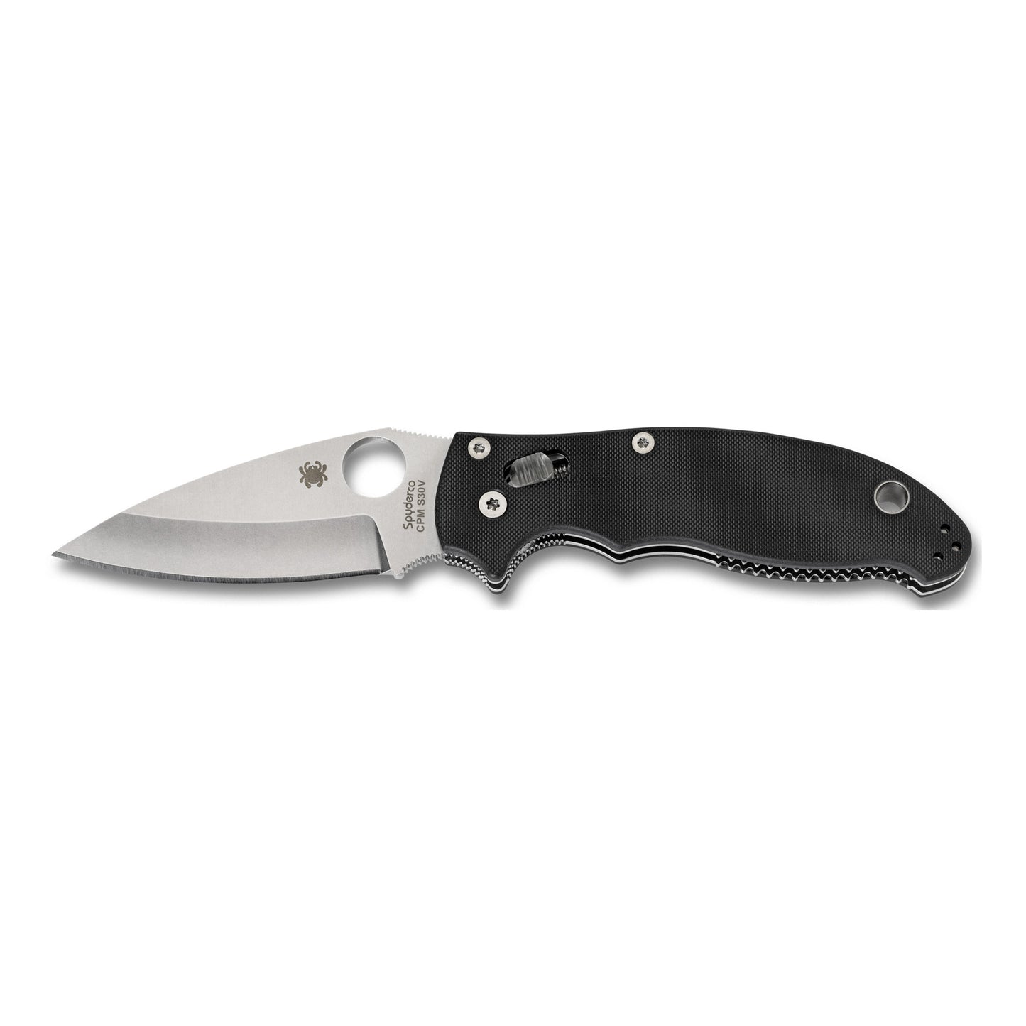 Spyderco Manix 2 Folding Knife 3.3" Clip Point Plain Edge C101GP2 - California Shooting Supplies