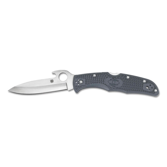 Spyderco Endura 4 3.8" Folding Knife Plain Edge Gray FRN C10PGYW - California Shooting Supplies