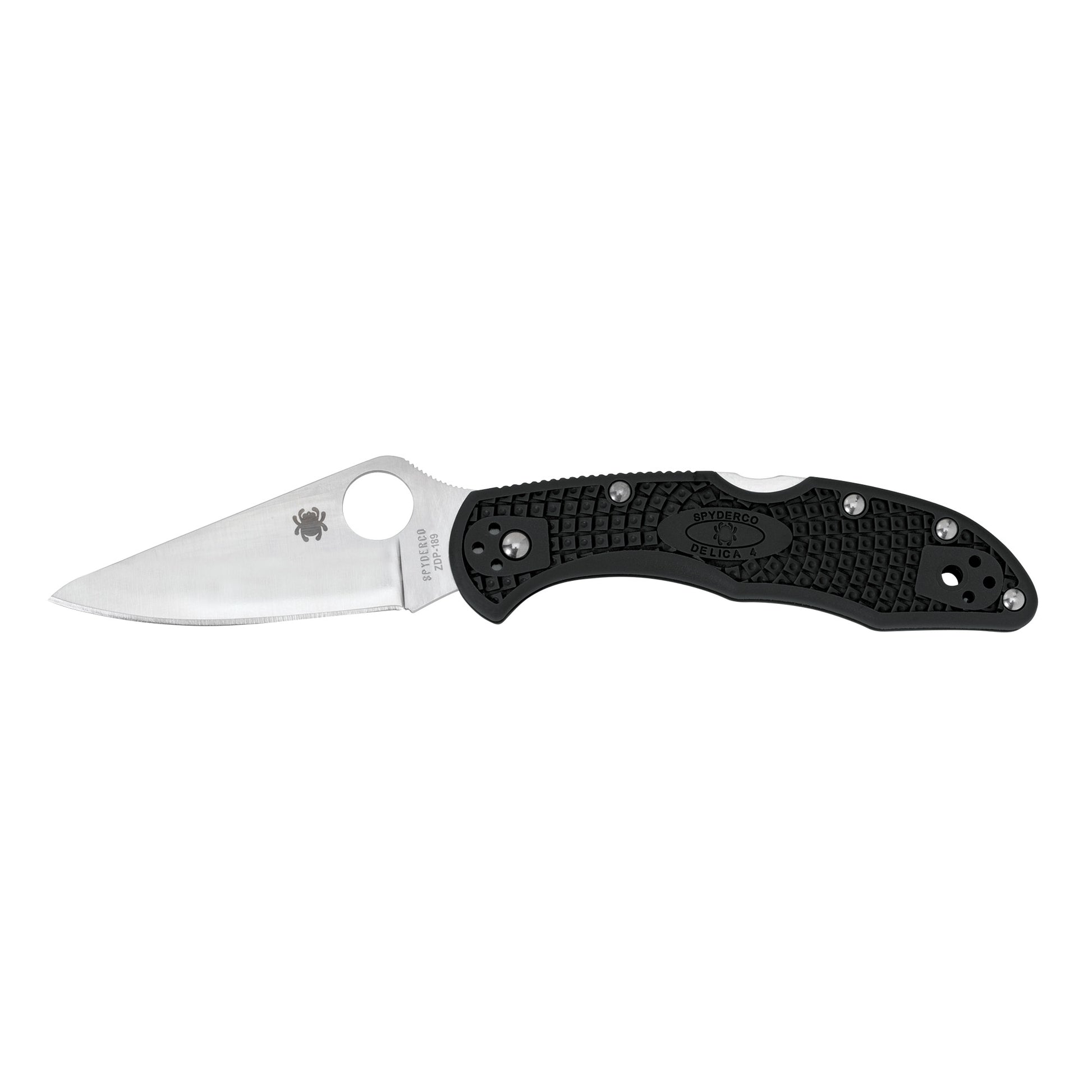 Spyderco Delica4 Folding Knife 2.8" Plain Edge Satin Finish C11FPBK - California Shooting Supplies