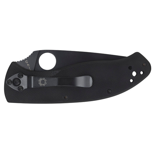 Spyderco Tenacious Folding Knife 3.4" Combo Edge Black G10 Frame C122GBBKPS - California Shooting Supplies