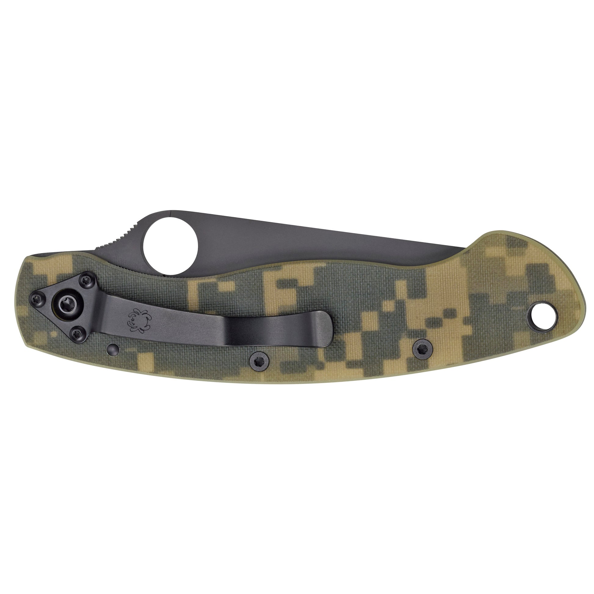 Spyderco Military Model 4" Folding Knife Black/Camo G-10 C36GPCMOBK - California Shooting Supplies