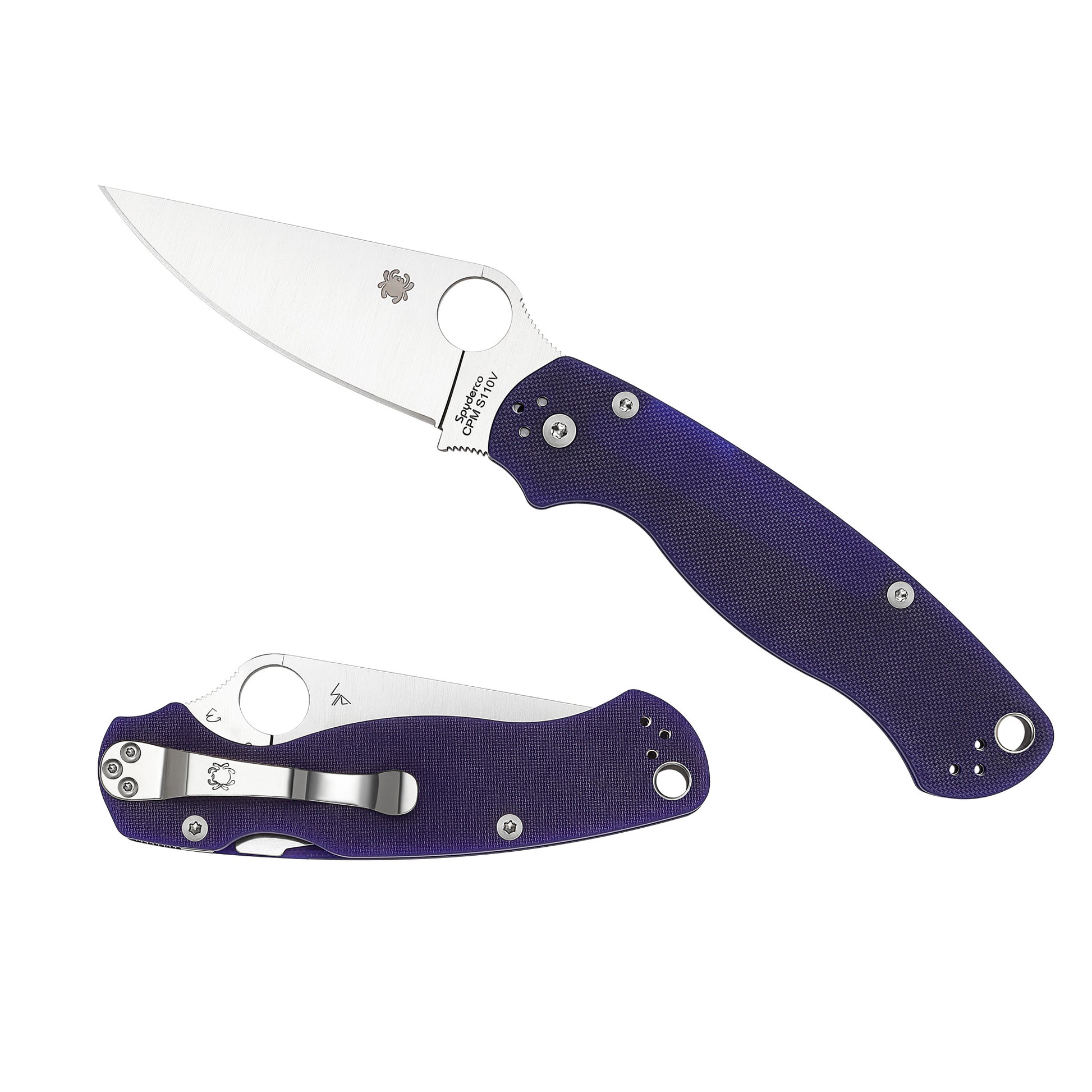 Spyderco Para Military 2 Folding Knife 3.4" Dark Blue G10 C81GPDBL2 - California Shooting Supplies