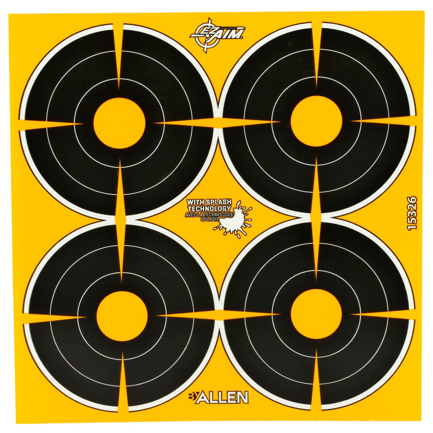 Allen EZ AIM Adhesive Splash shooting targets Bullseye 3" 12 Sheets 15326 - California Shooting Supplies