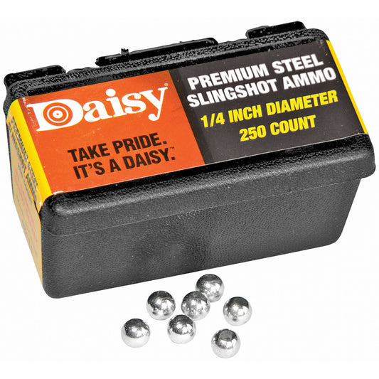 Daisy Powerline Steel Slingshot Ammo 1/4 Steel Shot 250 Per Box 988114-446 - California Shooting Supplies