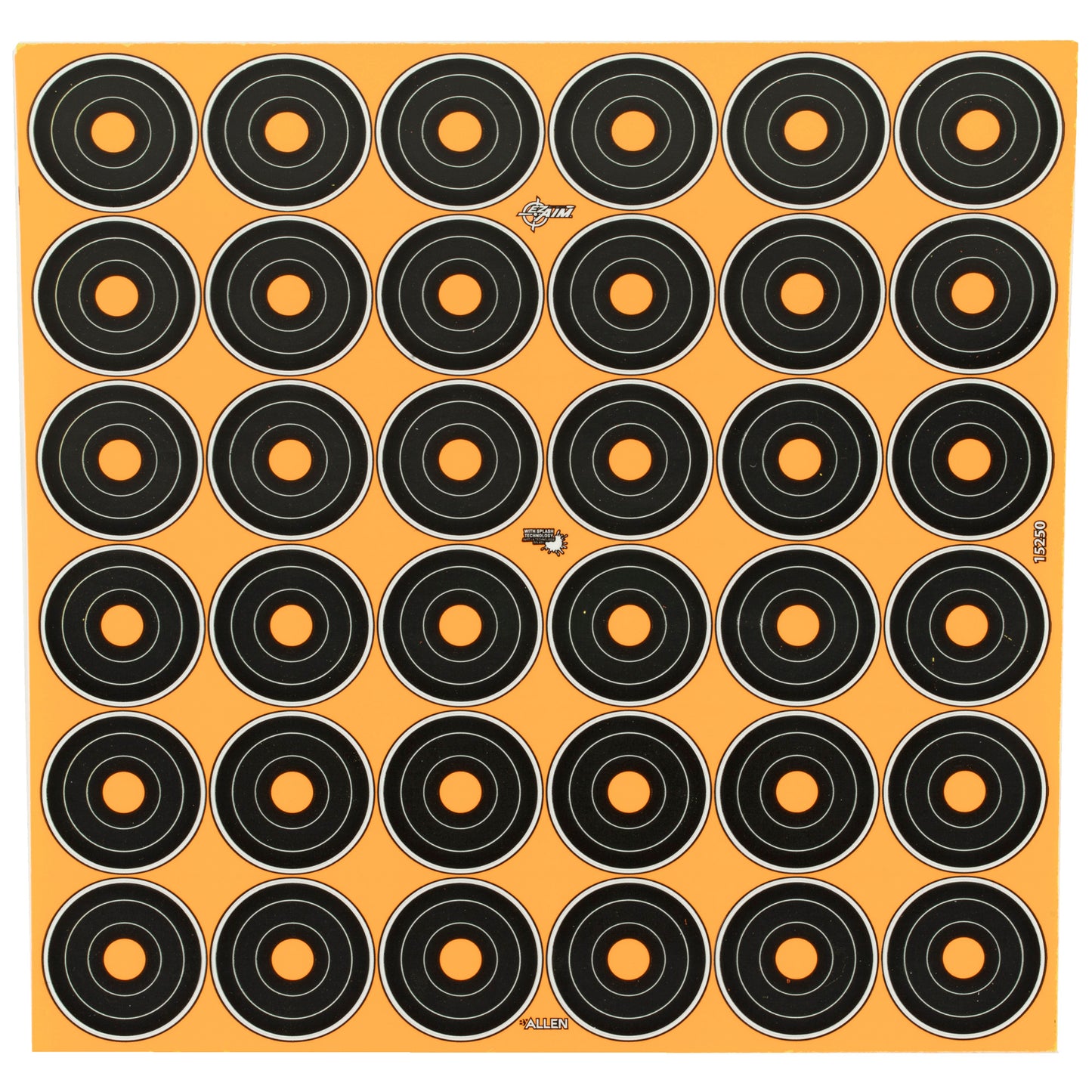 Allen EZ AIM Adhesive Bullseye paper targets 1" 12 Sheets Splatter 15250 - California Shooting Supplies