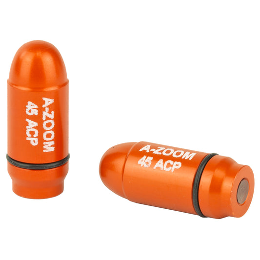 A-Zoom Strikercaps Snap Caps Orange Safety Training 45 ACP 2 Pack aluminum 17104 - California Shooting Supplies