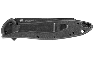 Kershaw RANDOM LEEK-BLACKWASH 3" Folding Knife Plain Edge Steel 1660RBW - California Shooting Supplies