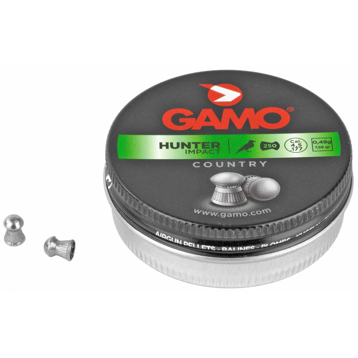 Gamo Hunter Lead 7.56 Grain Hunter Round Nose .177 Pellet 250/Pack 6320824BL54 - California Shooting Supplies