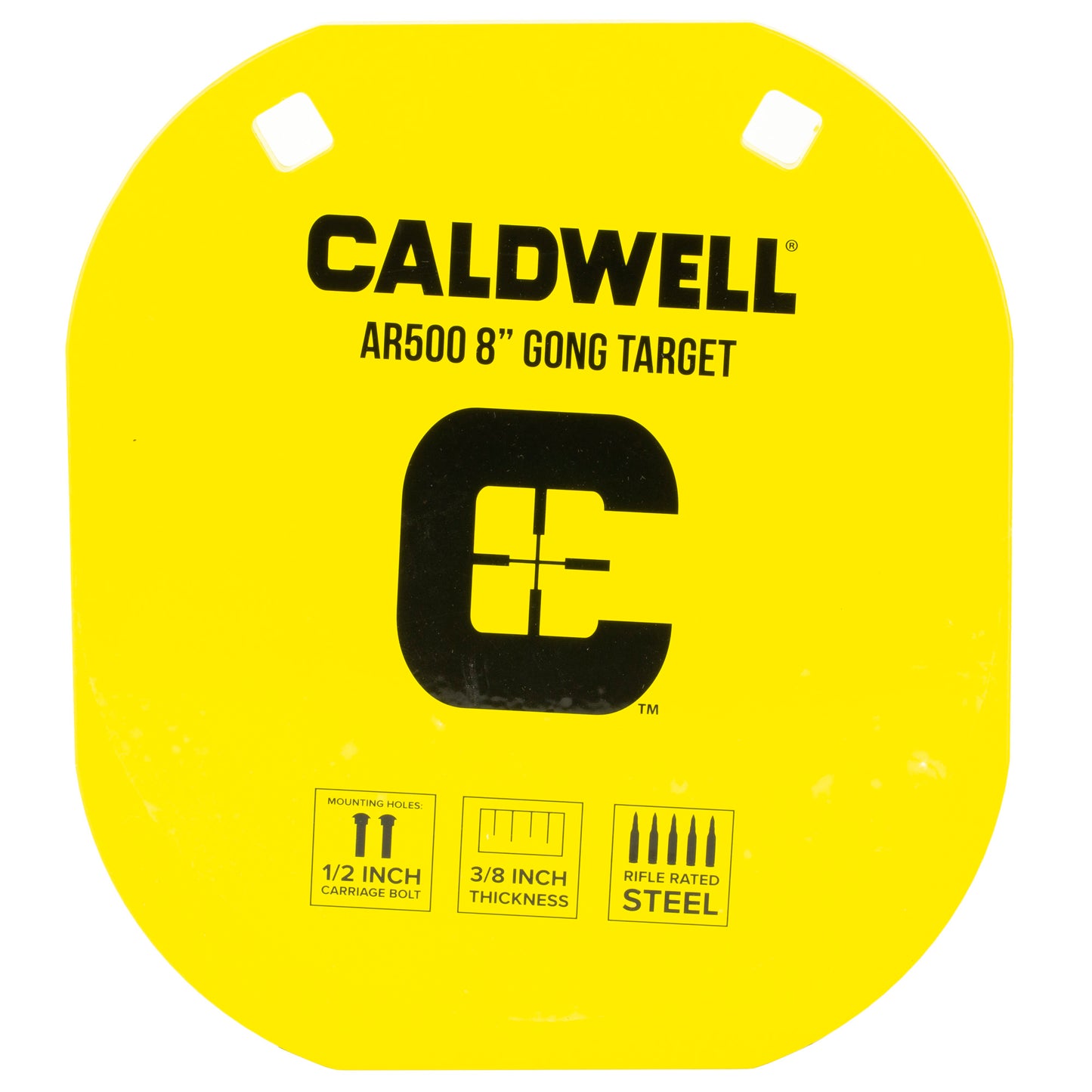 Caldwell AR500 Gong Target 8" Steel Yellow 1116703 - California Shooting Supplies
