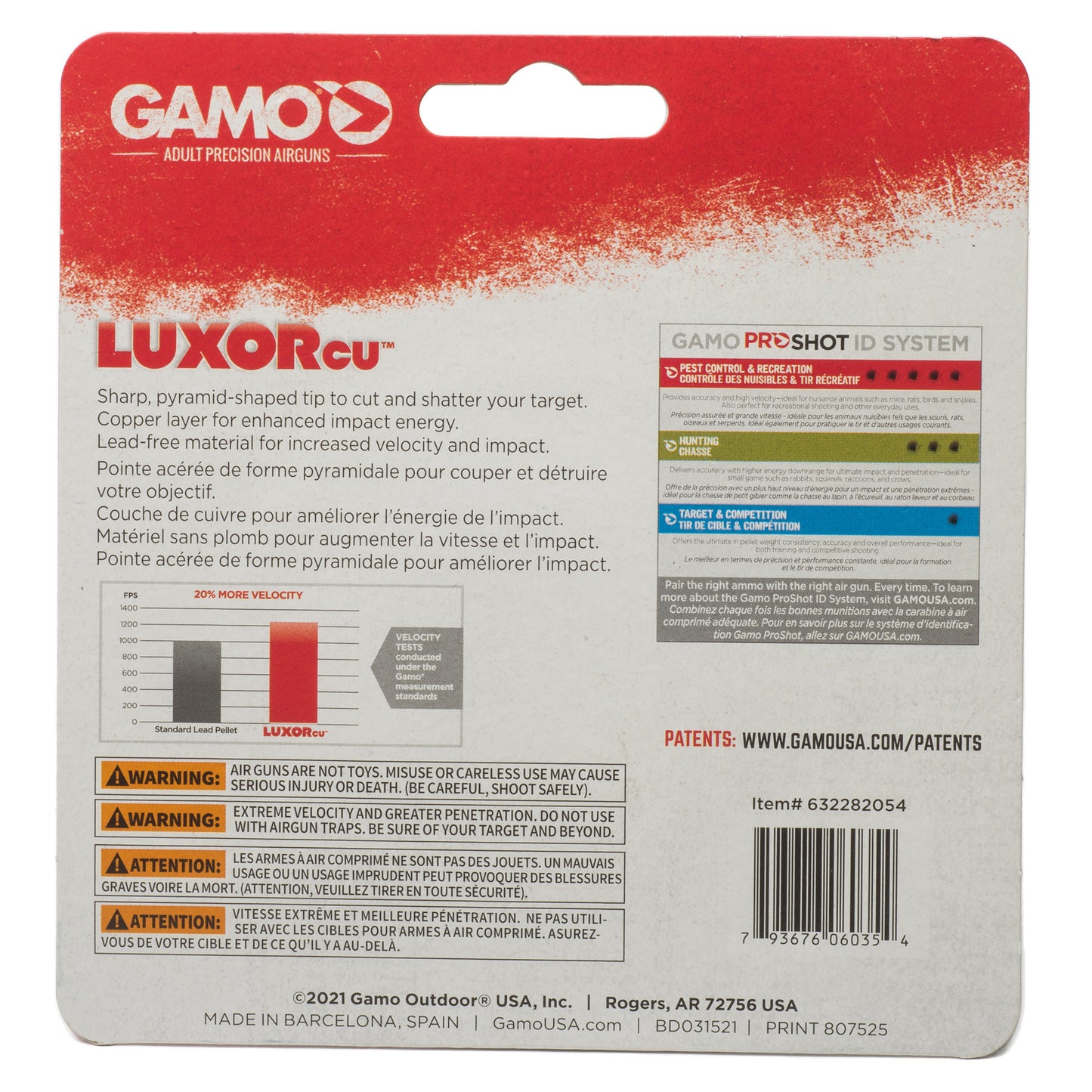 Gamo Luxor Cu Sharp Pyramid Pellets .177 Pellet Sharp Nose 150 Count 632282054 - California Shooting Supplies