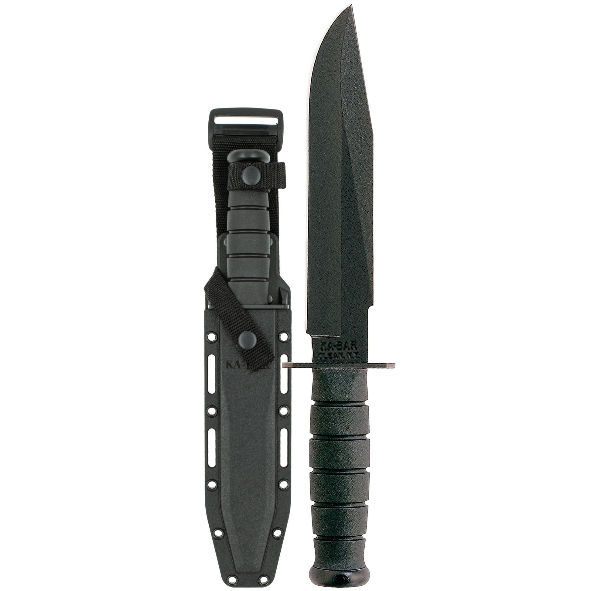 KABAR KA-BAR Fighter 8" Fixed Blade Steel Black Includes Plastic Sheath 1269 - California Shooting Supplies