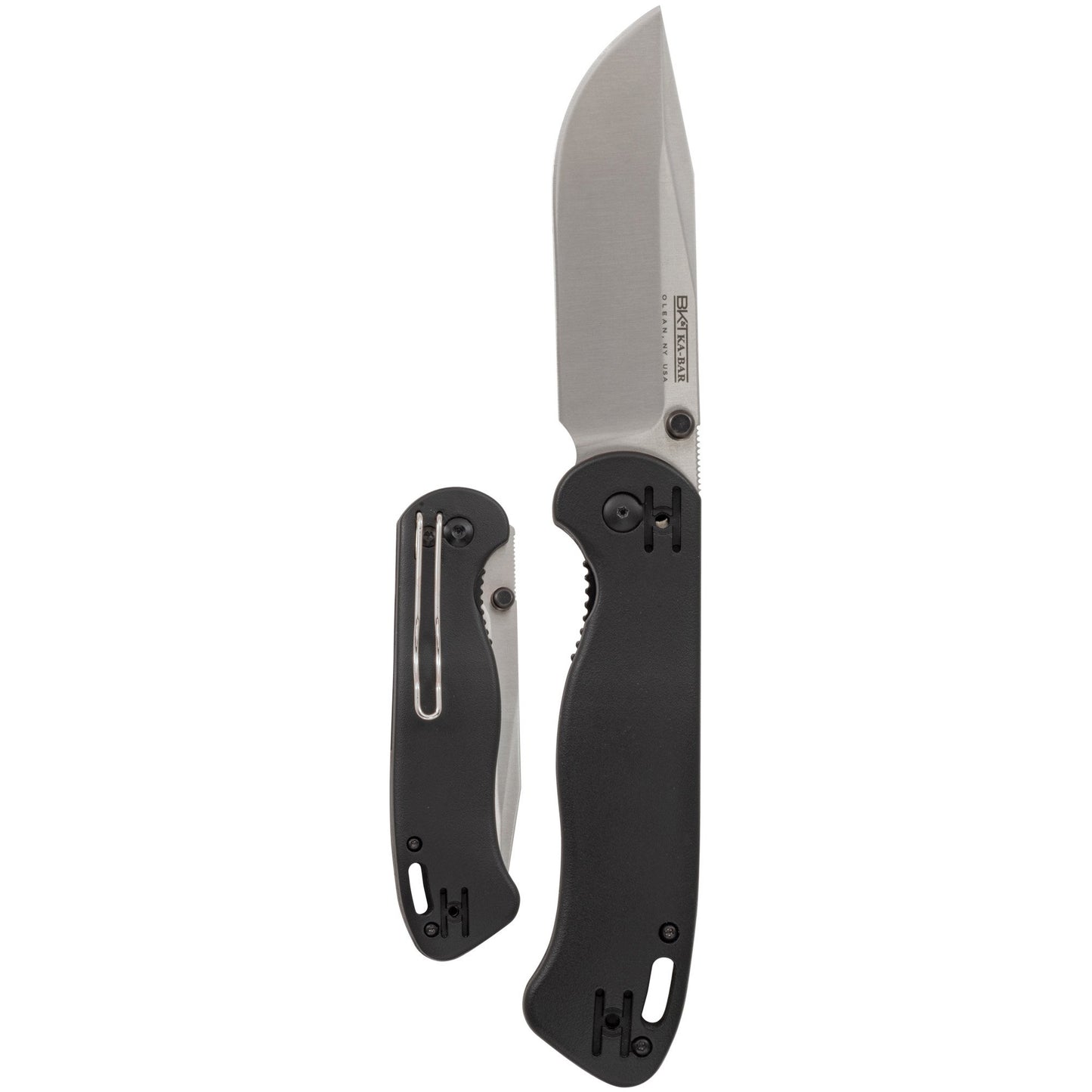 KABAR Becker Folder 3.5" Folding Knife Silver Steel Black Handle BK40 - California Shooting Supplies