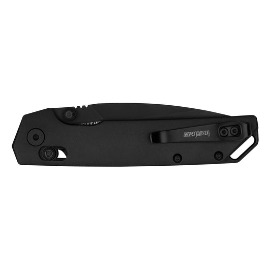 Kershaw Iridium 3.4" Folding Knife Spear Point Plain Edge Steel Black 2038BLK - California Shooting Supplies