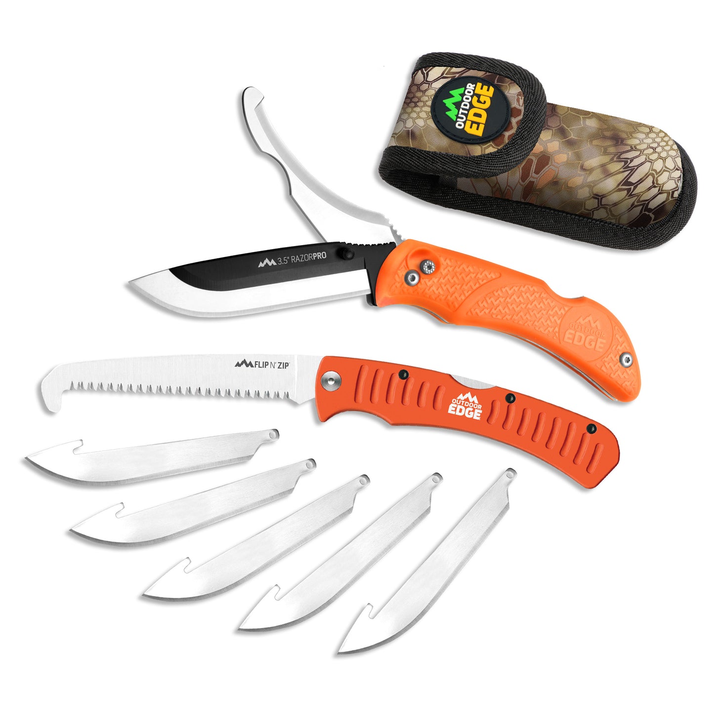 Outdoor Edge Razor Pro 3.5" Folding Knife Saw Plain Edge Steel Orange ROC-30C - California Shooting Supplies