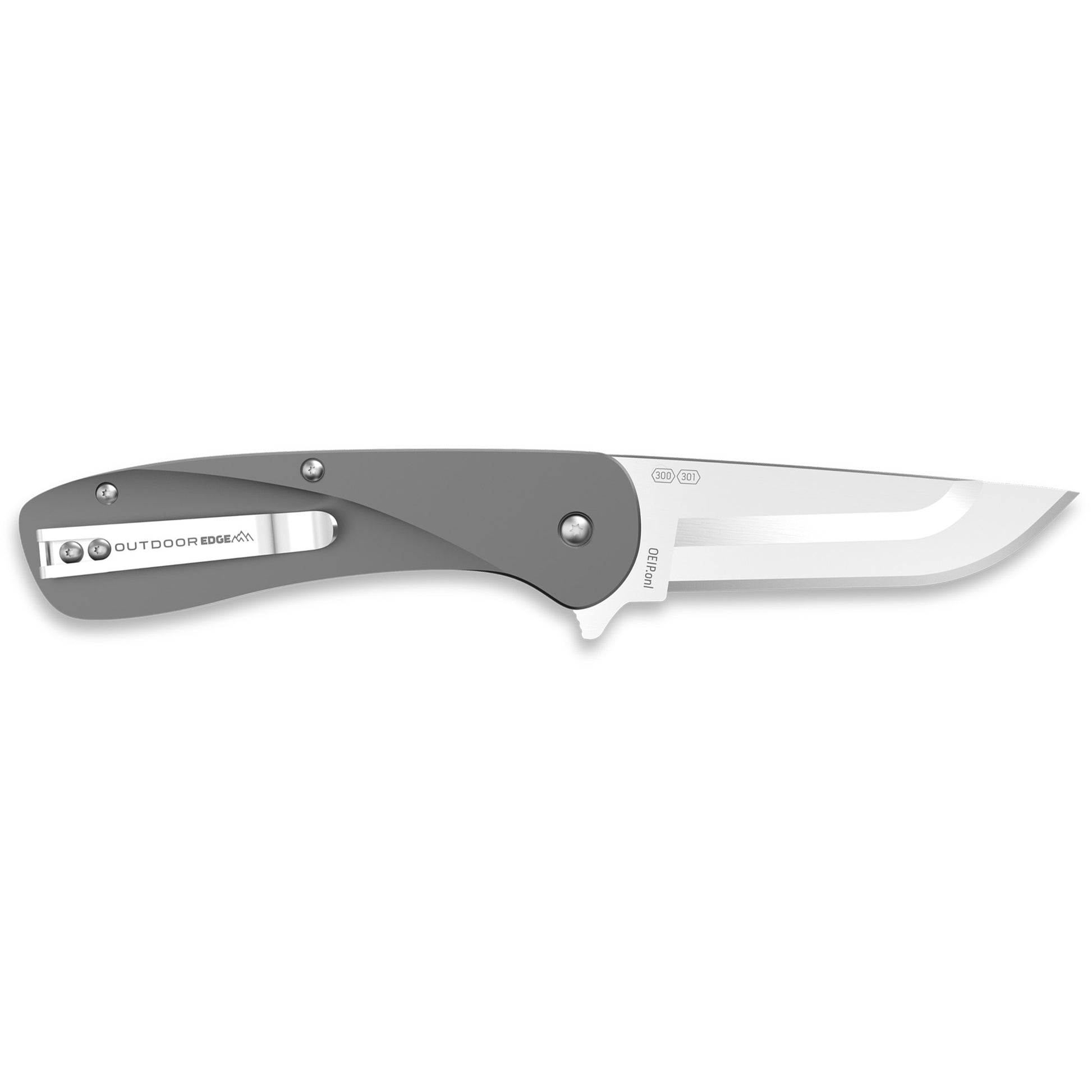 Outdoor Edge Razor VX1 3" Folding Knife Plain Edge Steel Gray VX130A-C - California Shooting Supplies