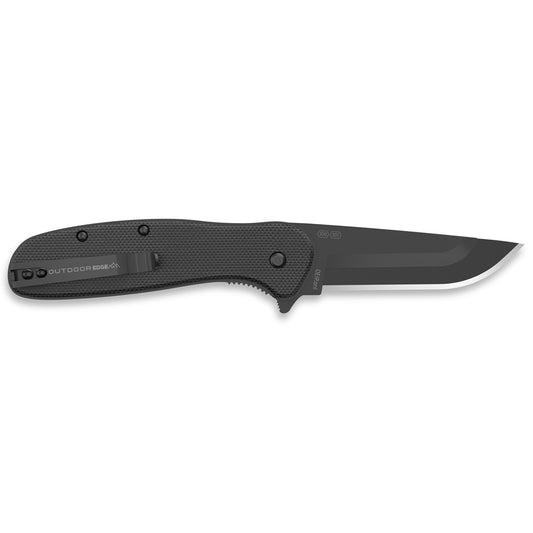 Outdoor Edge Razor VX2 3" Folding Knife Plain Edge Steel Black VX130B-C - California Shooting Supplies