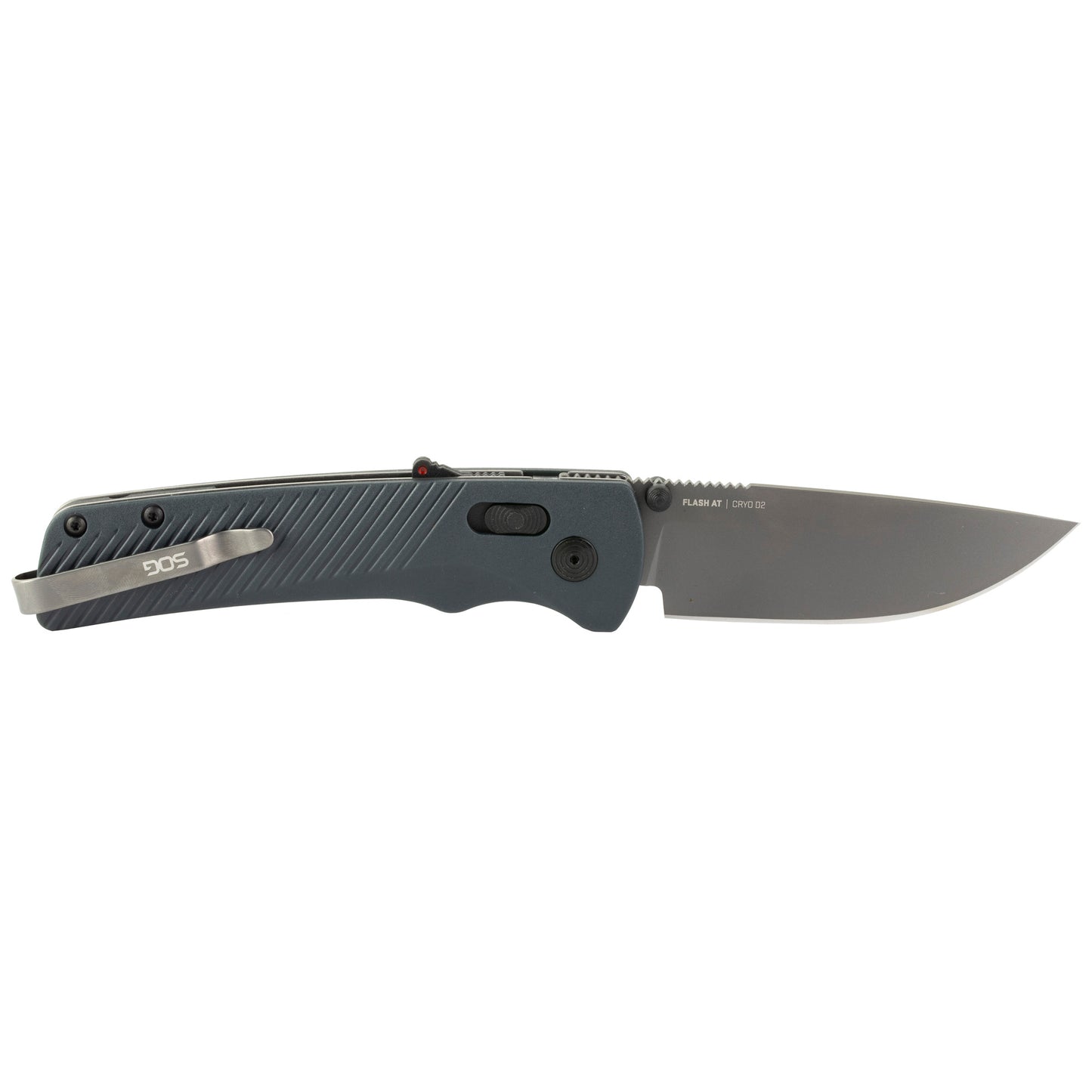 SOG Flash AT 3.4" Folding Knife Straight Edge Gray SOG-11-18-05-41 - California Shooting Supplies