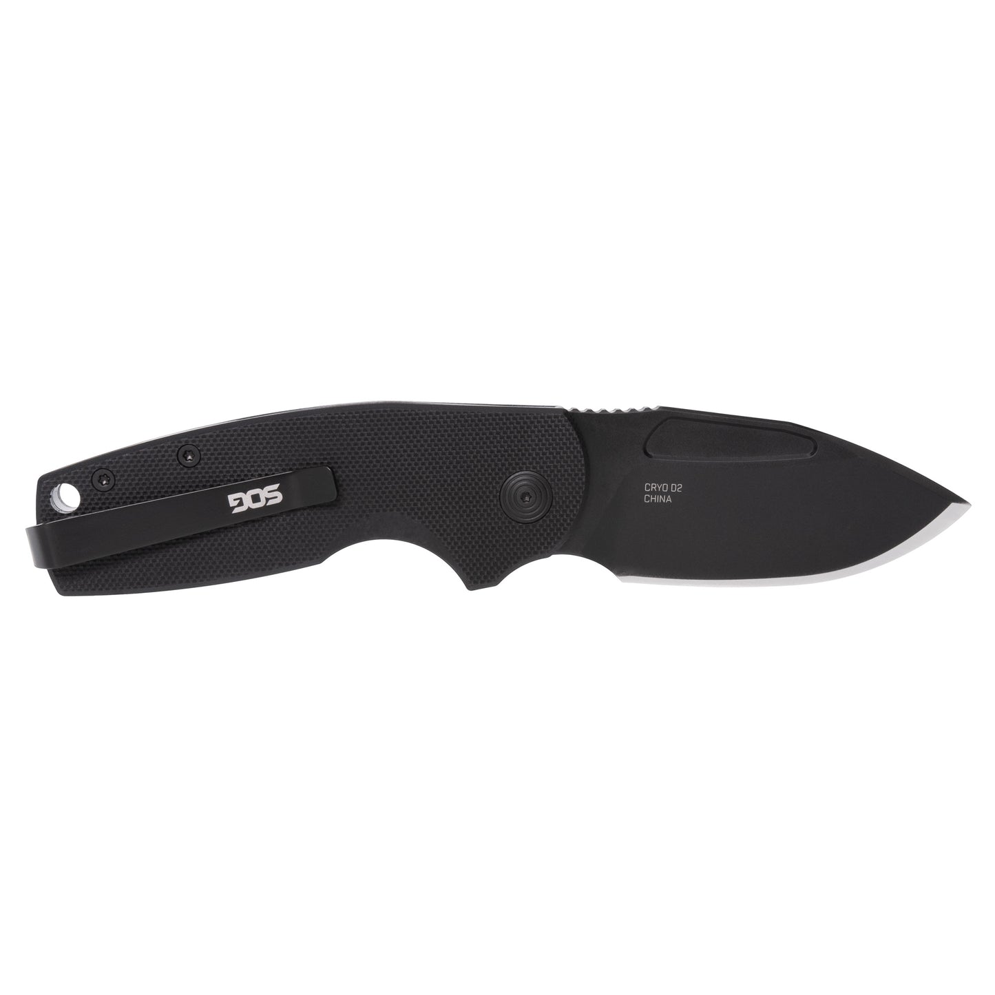 SOG Stout SJ 2.6" Folding Knife Straight Edge Black SOG-16-03-02-57 - California Shooting Supplies